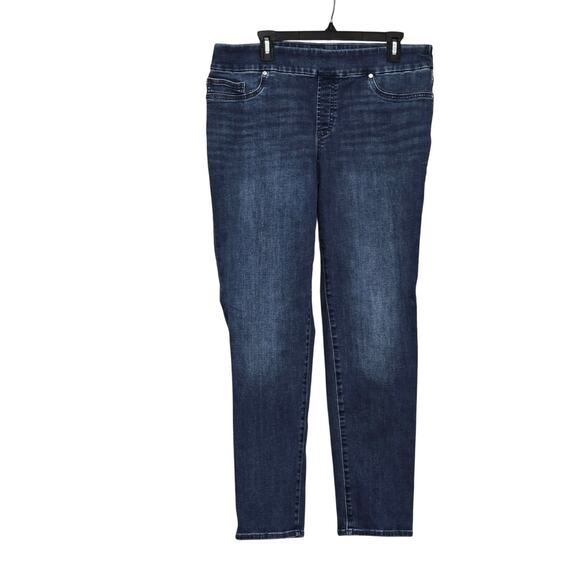 Chico's Sz 12 Reg Stretch Denim Jegging Blue Jeans - Picture 1 of 12